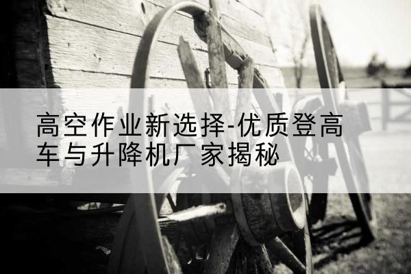 新源登高车厂家-高空作业新选择-优质登高车与升降机厂家揭秘