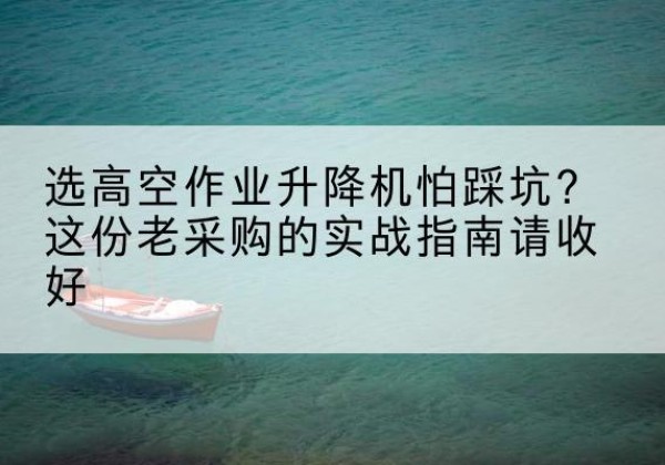 新源高空作业升降机厂家推荐-选高空作业升降机怕踩坑？这份老采购的实战指南请收好